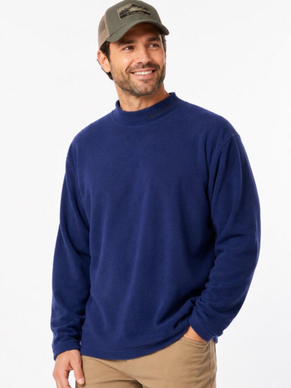 Columbia Blue Long Sleeve Pullover Sweatshirt, Size extra large